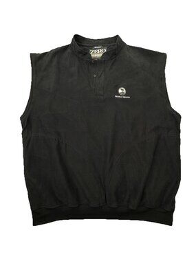 Zero Restriction Golf Outerwear Micosuede Pullover Vest Sz XL Pebble Beach Logo